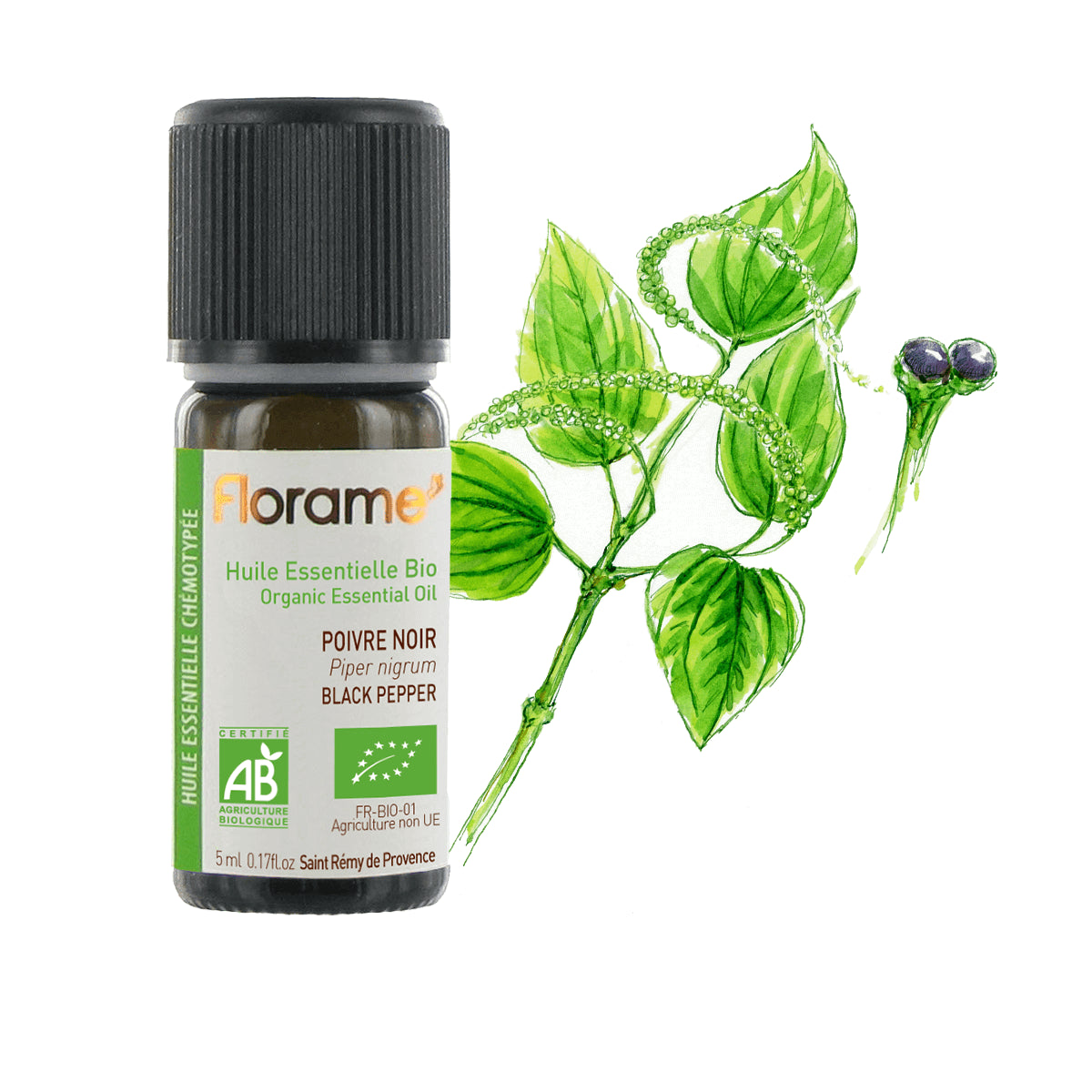 Huile Essentielle de Poivre Noir Biologique